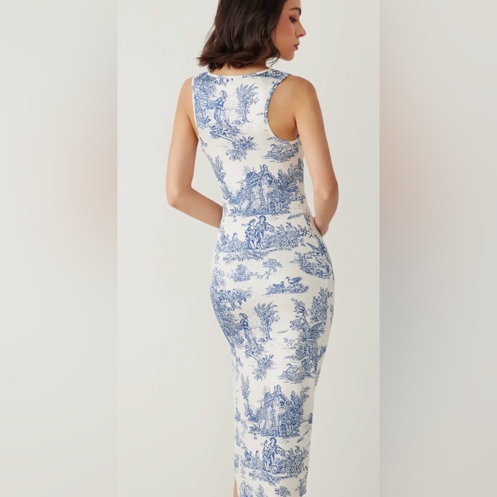 TOILE DE JOUY RUCHED SPLIT MAXI - Picture 4 of 10